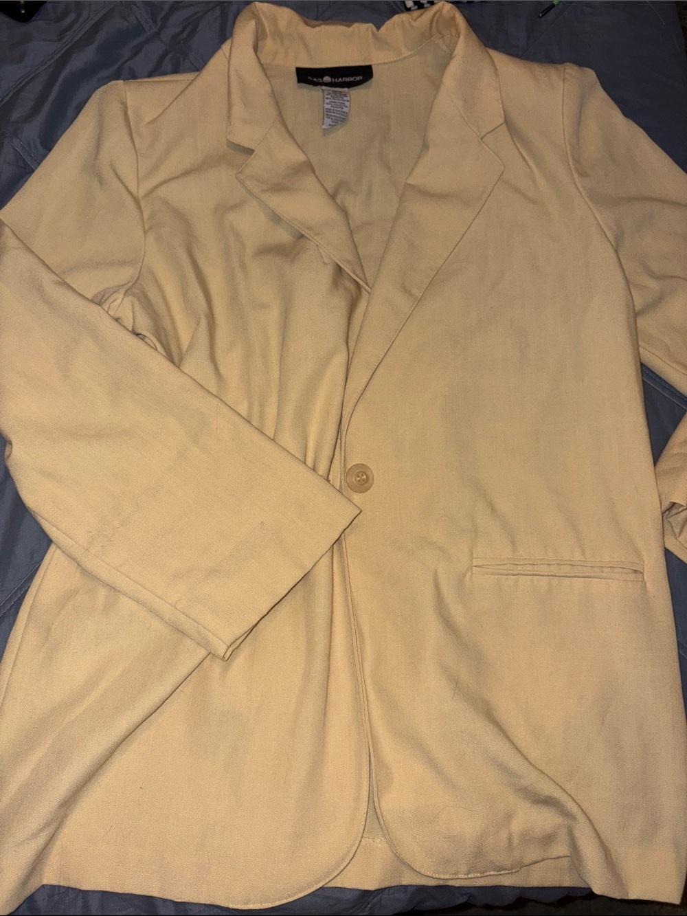 Sag Harbor Pale Yellow Blazer Jacket